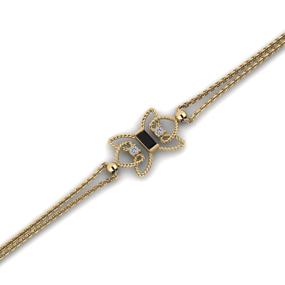 Baguette Black Diamond Women's Bracelet Ezhorir
