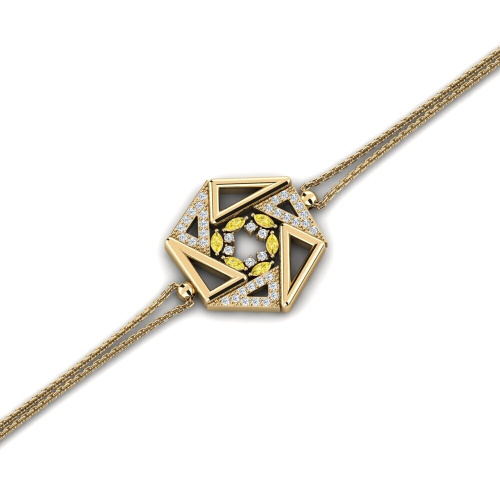 Marquise Yellow Sapphire Women's Bracelet Wramedd