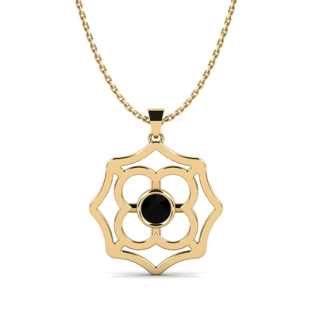 Diamante Negro Colgante de Mujer Afunde