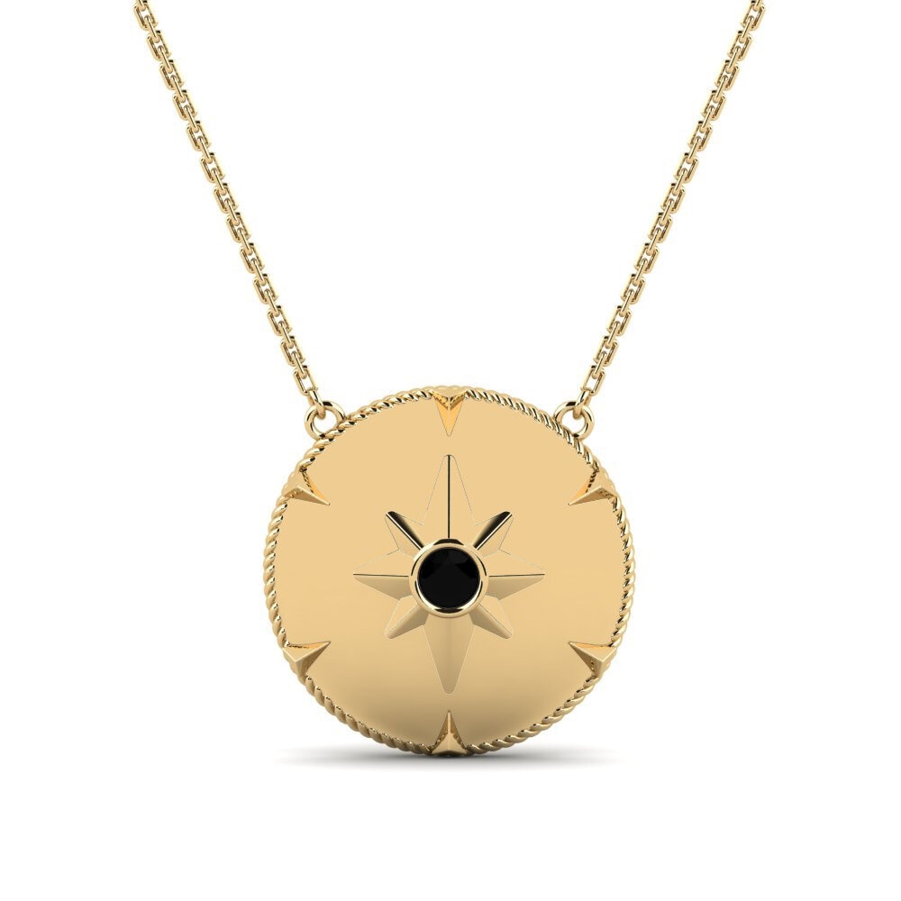 Diamante Negro Collar de Mujer Angead