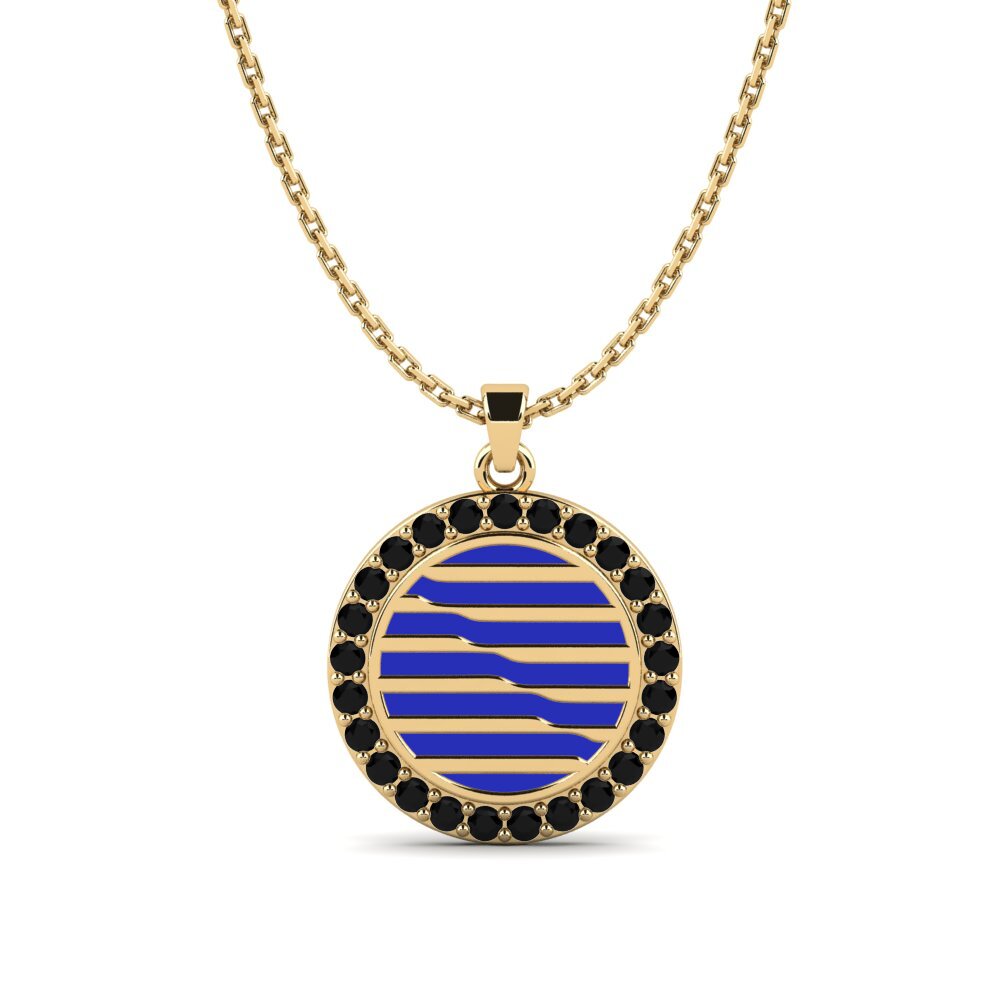 Diamante Negro Colgante de Mujer Yandijaf