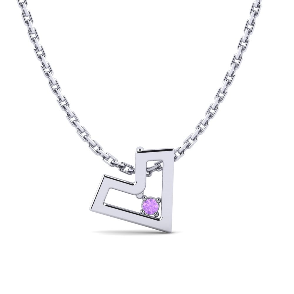 Plata 925 Amatista Colgante de Mujer Proviea