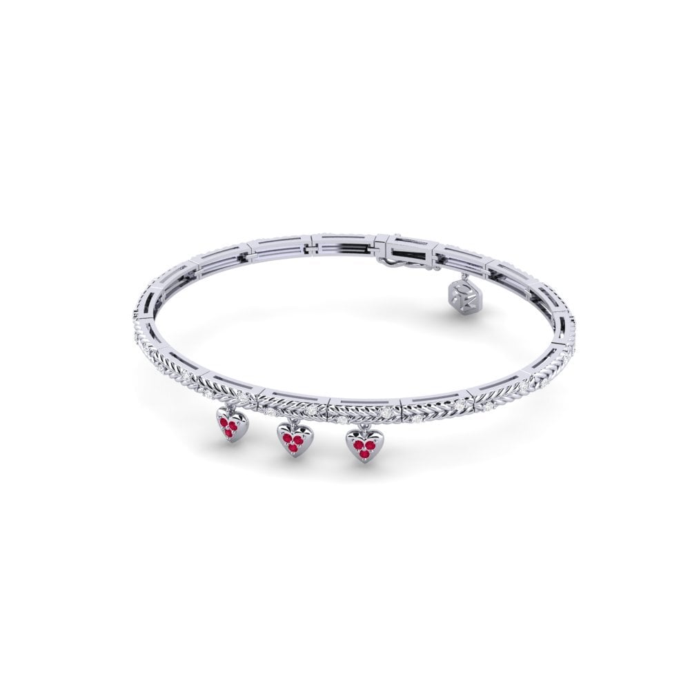 Or Blanc 9k Rubis Bracelet pour femme Albufeira