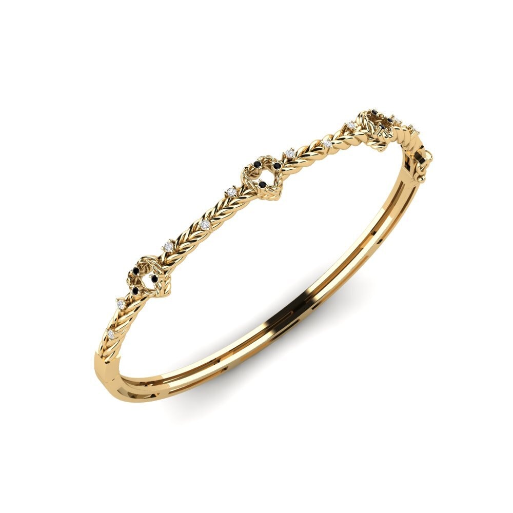 Ronde Onyx Noir Bracelet jonc femme Alcoutim
