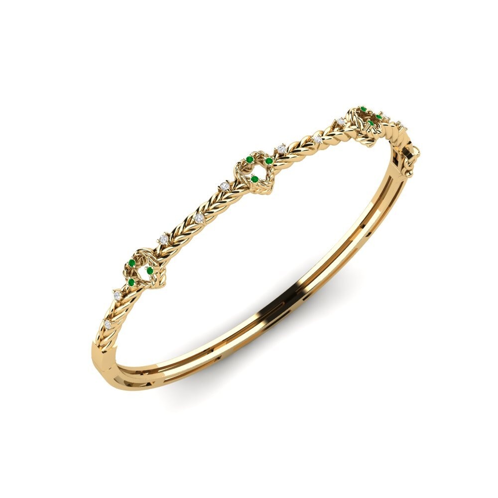 Ronde Émeraude Bracelet jonc femme Alcoutim