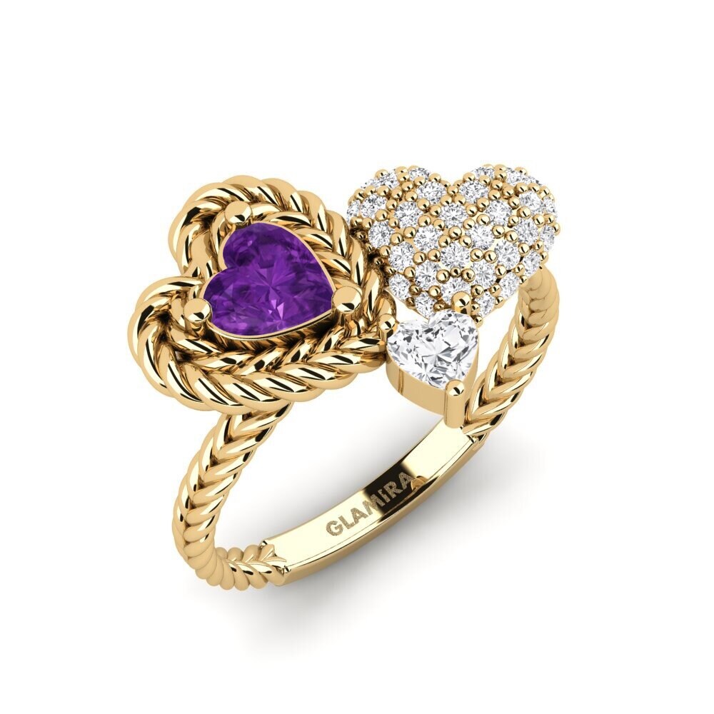 Heart Amethyst Ring Athismons