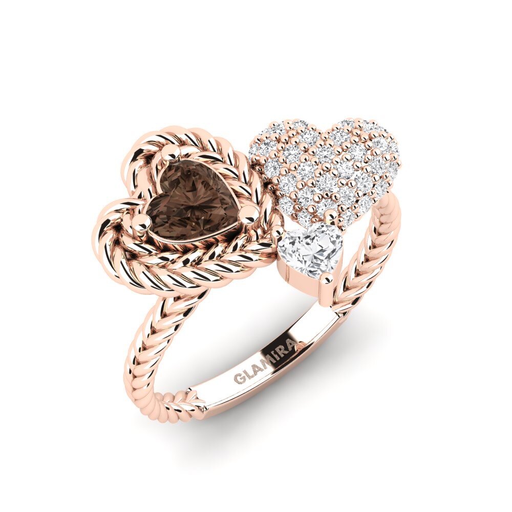14ct Rose Gold Smoky Quartz Ring Athismons