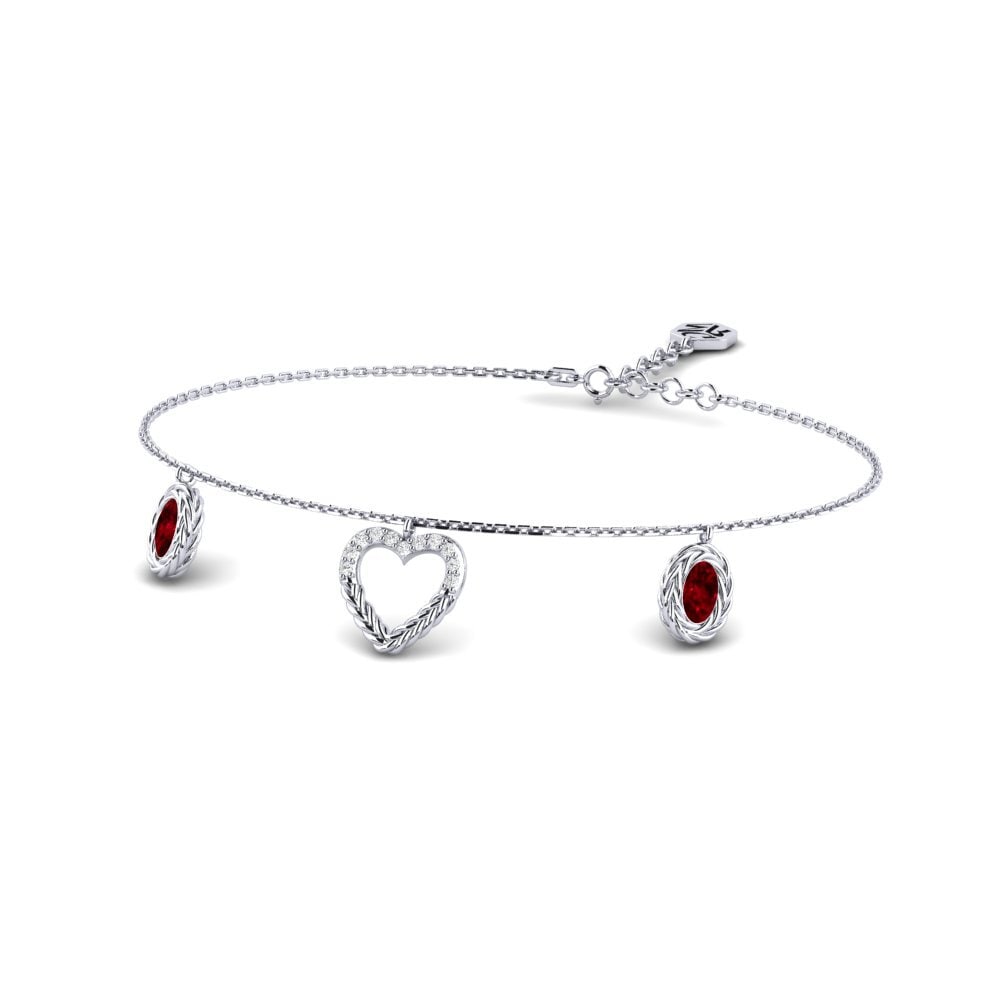 Palladium 950 Rubis Bracelet pour femme Attock