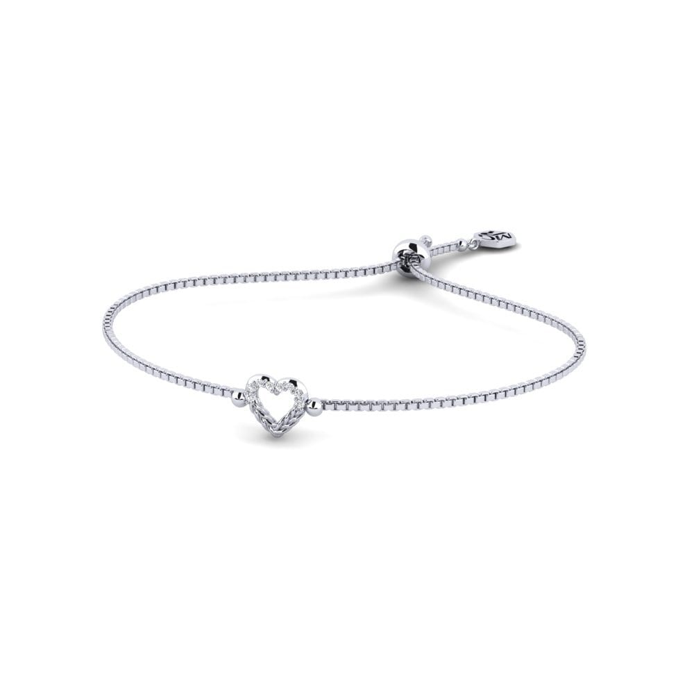 Palladium 950 Zircone Bracelet pour femme Bonthe
