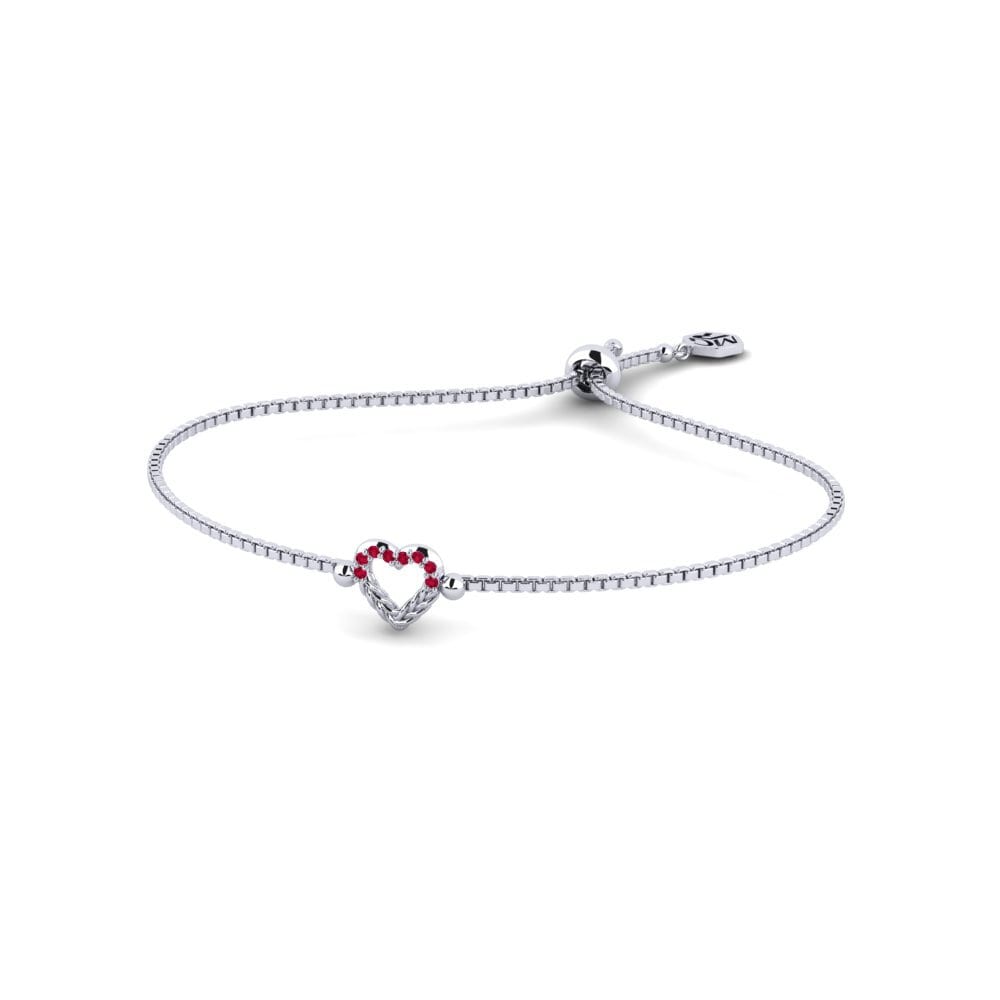 Palladium 950 Rubis Bracelet pour femme Bonthe
