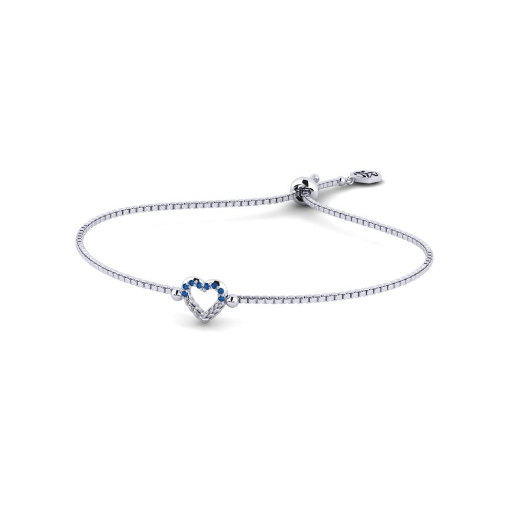 950 Palladium Dunkelblauer Zirkonia Damen armband Bonthe