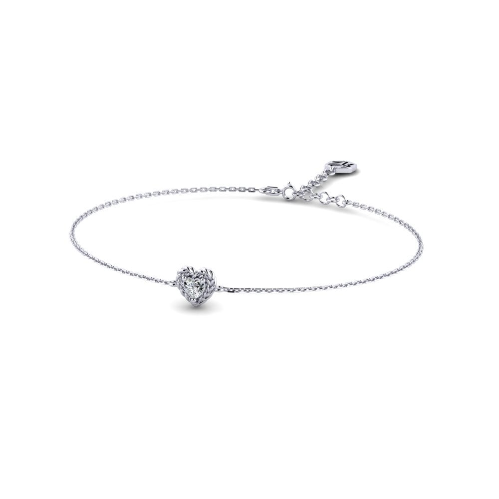 Palladium 950 Zircone Bracelet pour femme Bornovaiz