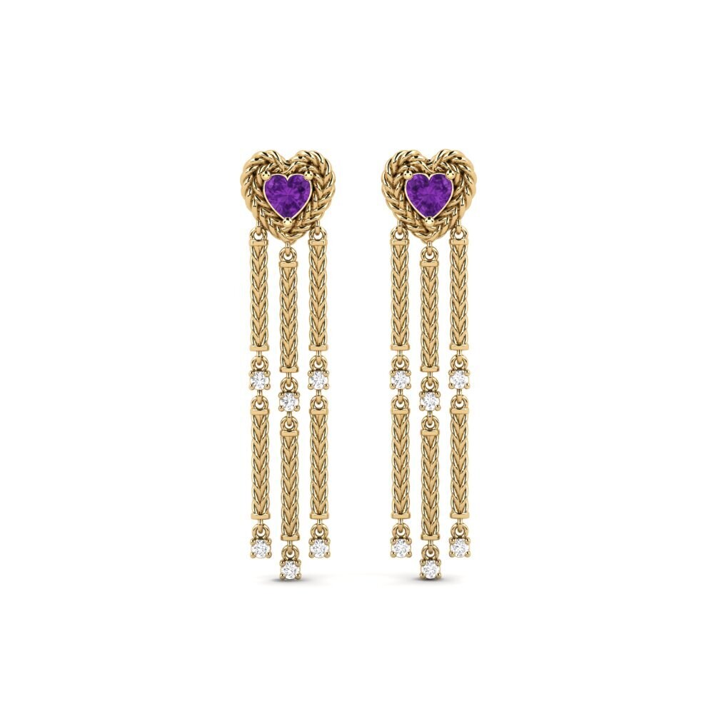 Heart Amethyst Women's Earring Browinex