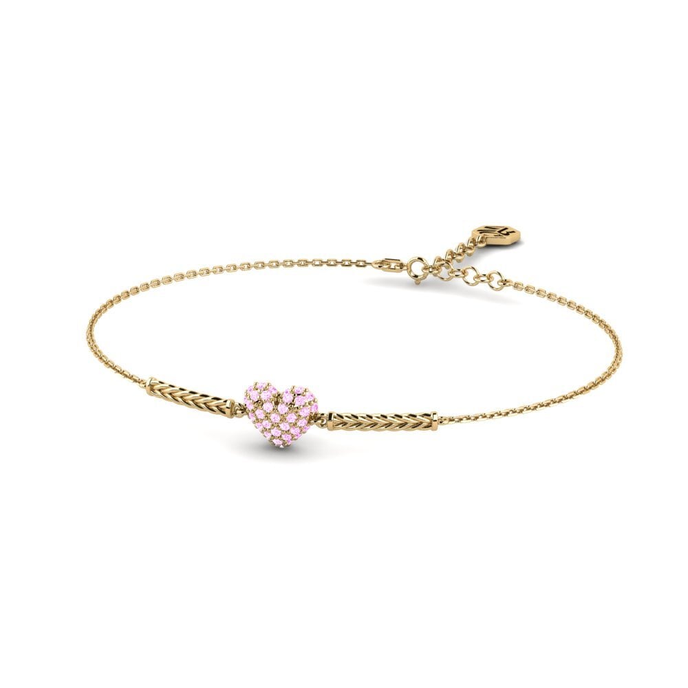 Rund Rosa Saphir Damen armband Cabernet