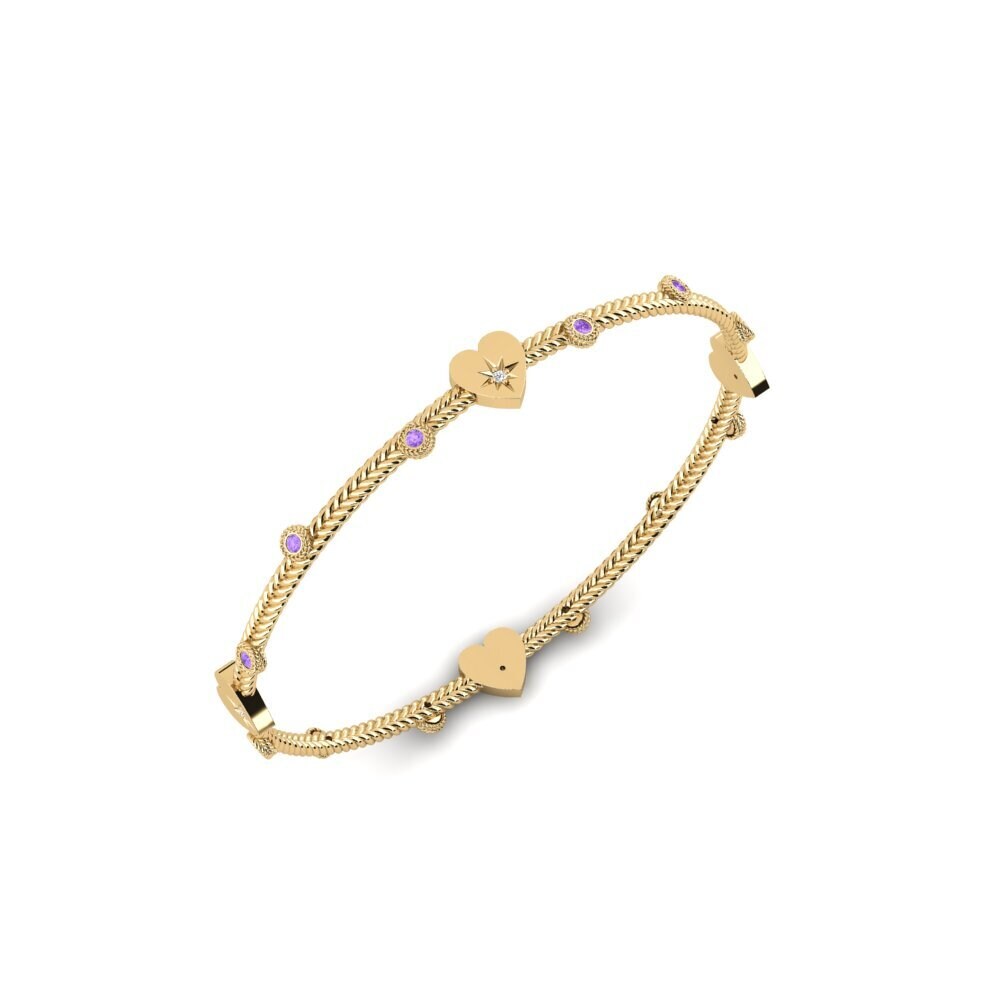 Améthyste Bracelet jonc femme Caruamore