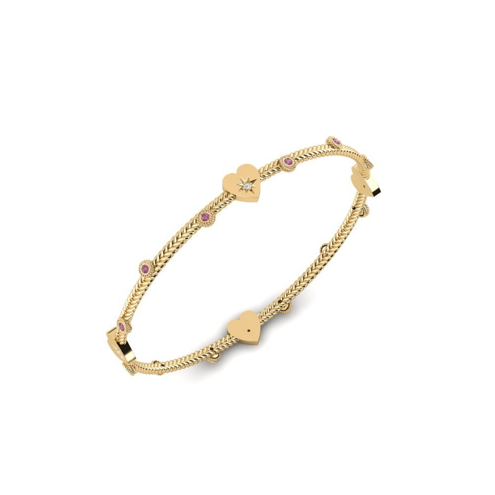 Grenat de Rhodolite Bracelet jonc femme Caruamore