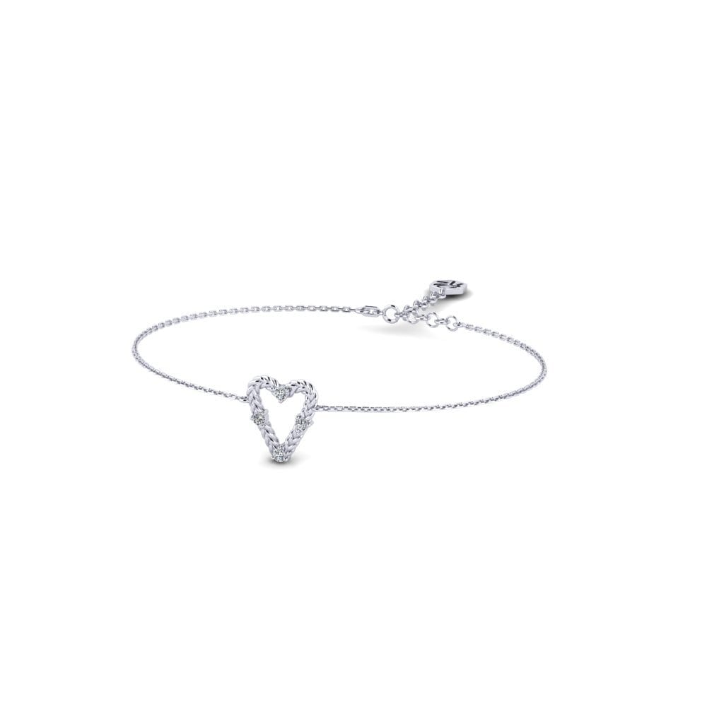 Platine 950 Zircone Bracelet pour femme Caruchi