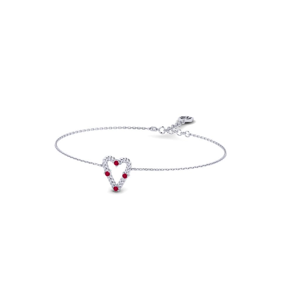 Palladium 950 Rubis Bracelet pour femme Caruchi