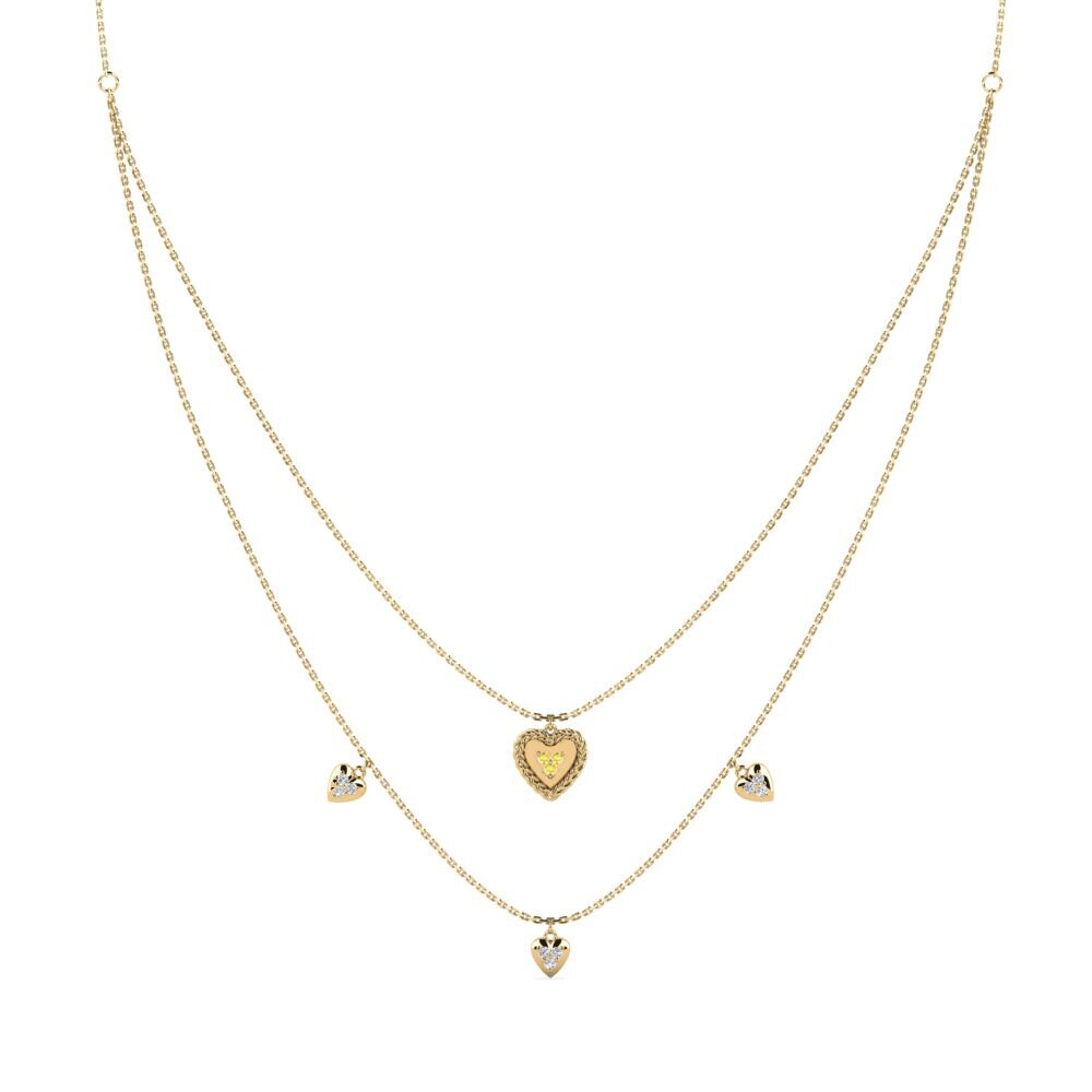 Yellow Sapphire Women's Necklace Carvoeiros