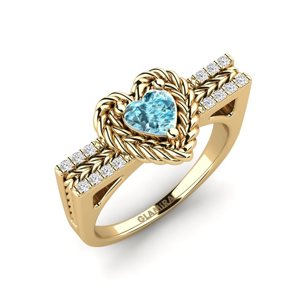Blue Zircon Ring Ciocolato