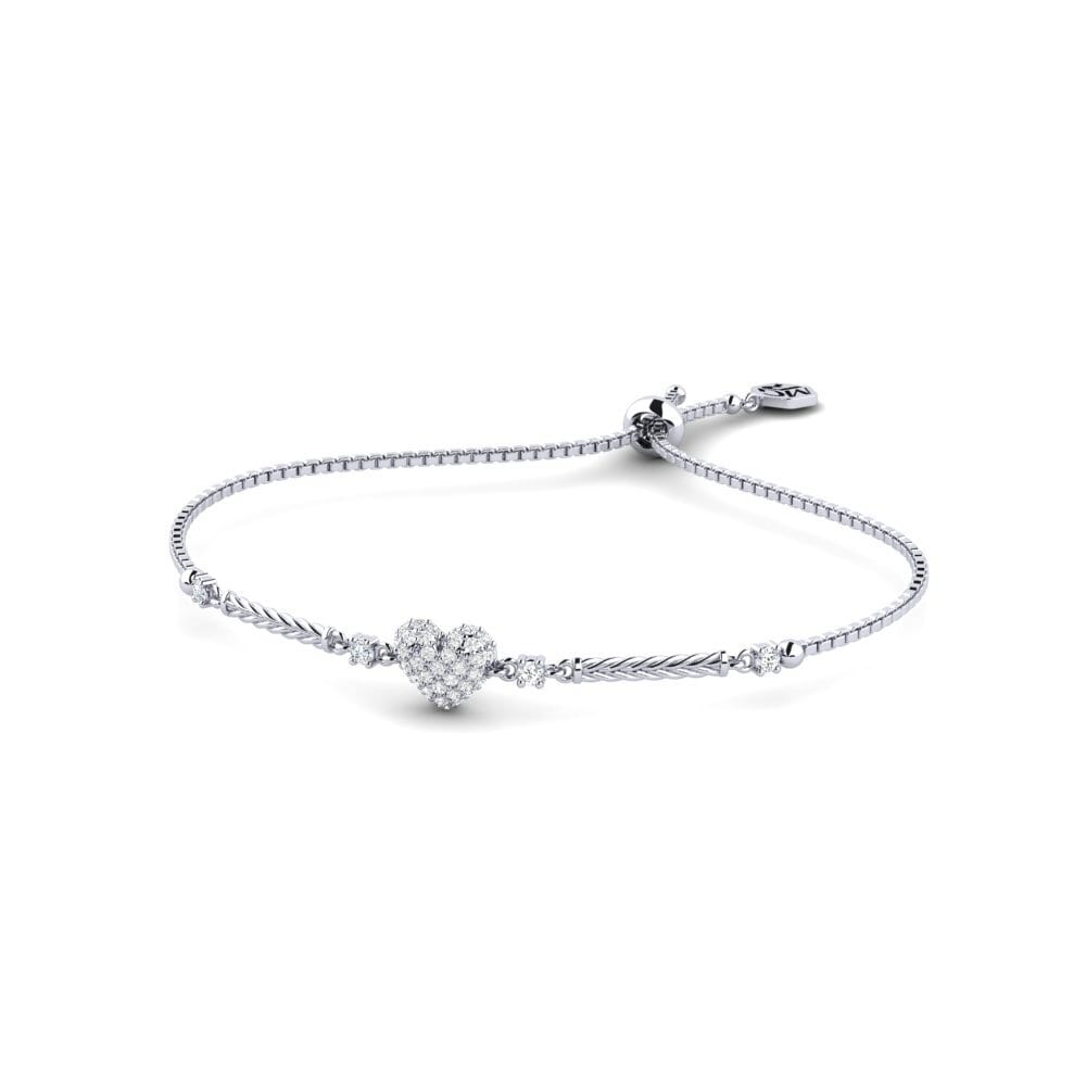 Platine 950 Zircone Bracelet pour femme Cookie
