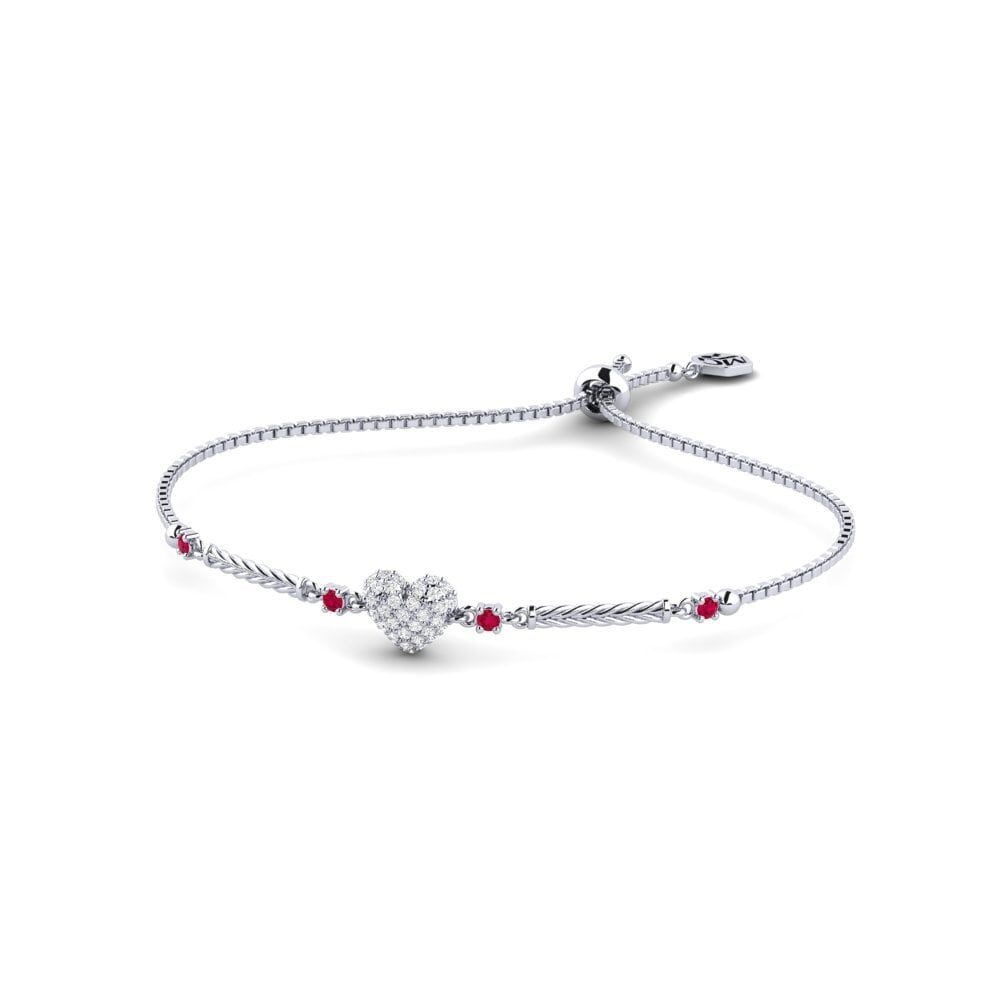 Palladium 950 Rubis Bracelet pour femme Cookie