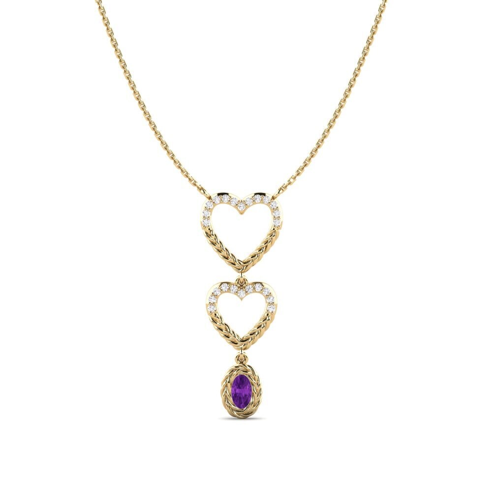 Oval Amethyst Women's Necklace Daharki