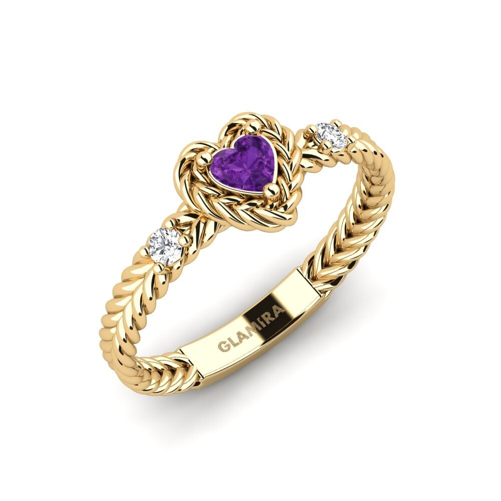 Heart Amethyst Ring Dolcetto