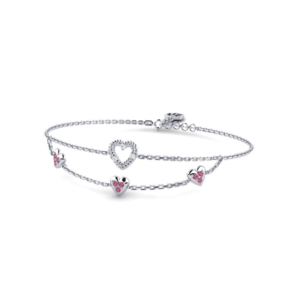 Palladium 950 Grenat de Rhodolite Bracelet pour femme Ferragudo