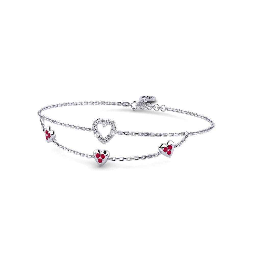Palladium 950 Rubis Bracelet pour femme Ferragudo