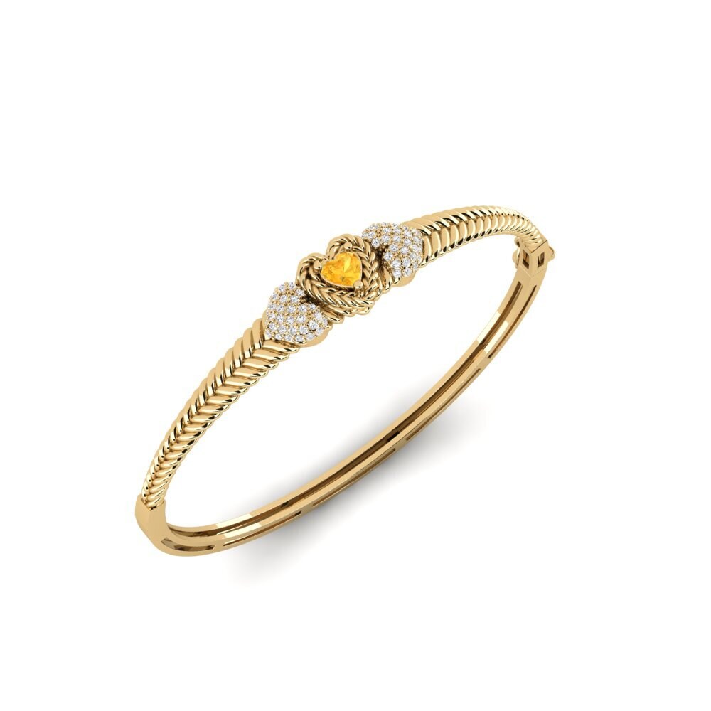Citrine Bracelet jonc femme Jiandui