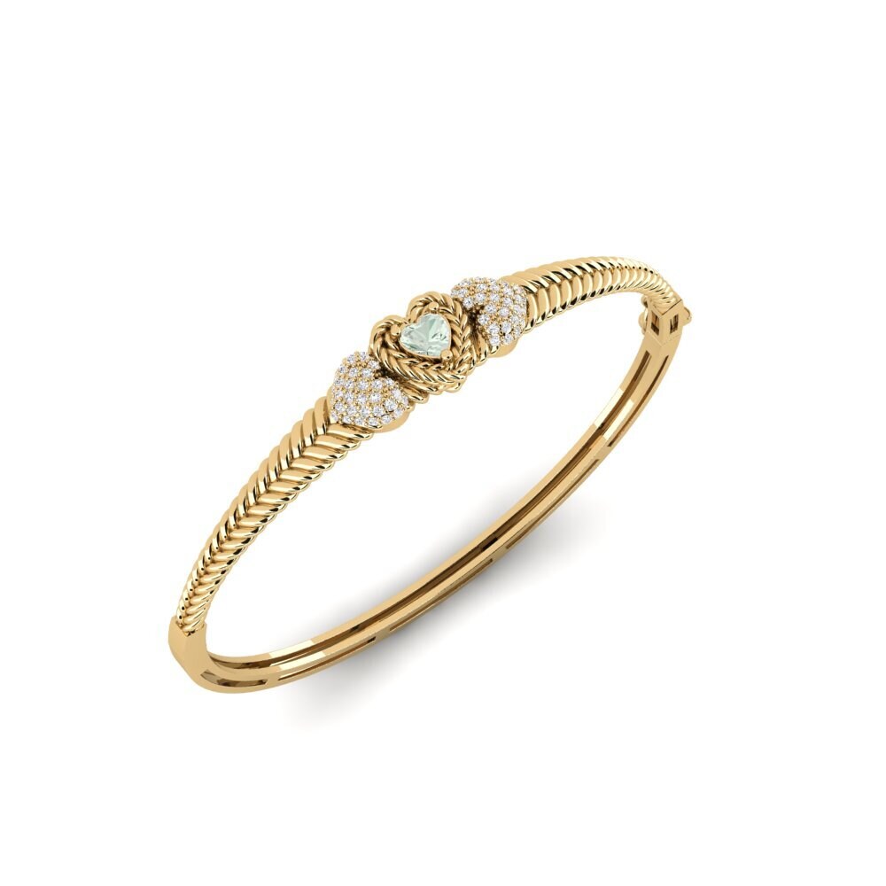 Améthyste Verte Bracelet jonc femme Jiandui