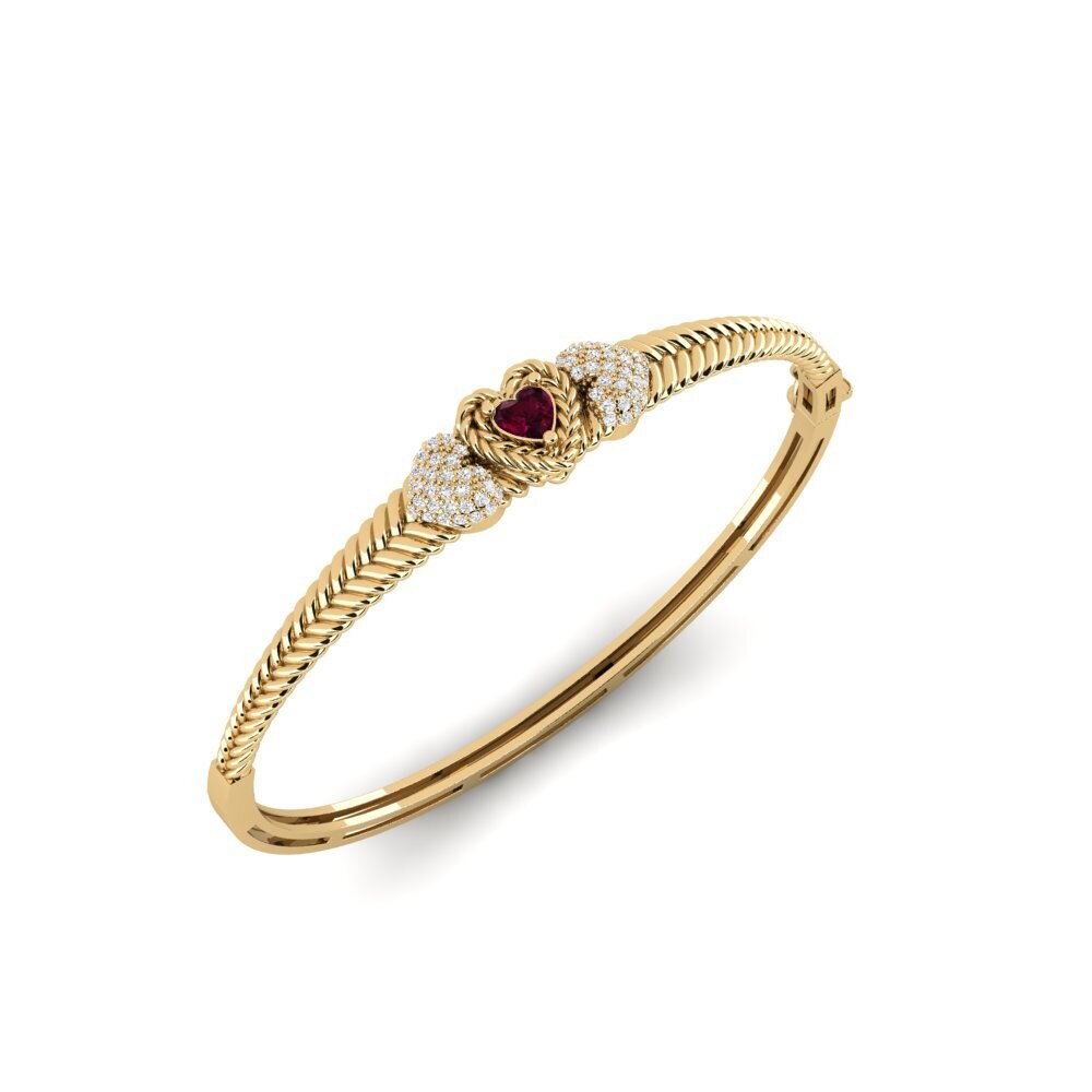 Grenat de Rhodolite Bracelet jonc femme Jiandui
