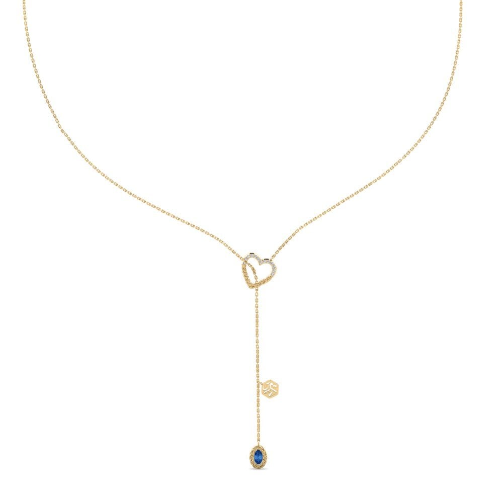 Dark Blue Zirconia Women's Necklace Kamakwie