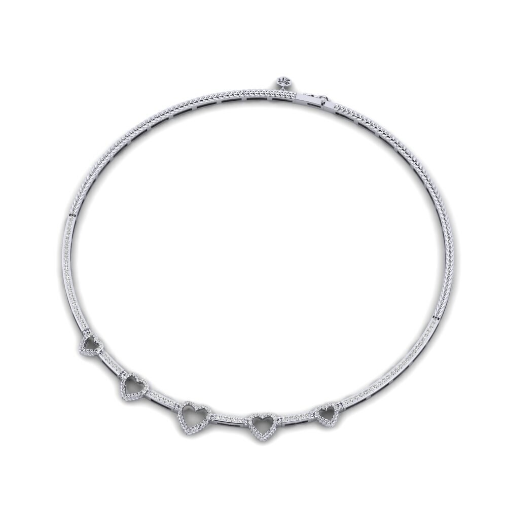 Paladio 950 Moissanita Collar Kandhkot