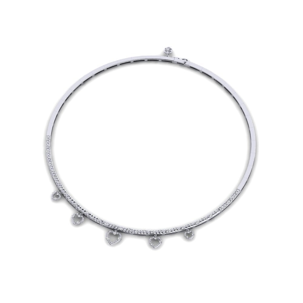 Paladio 950 Moissanita Collar Lagoan