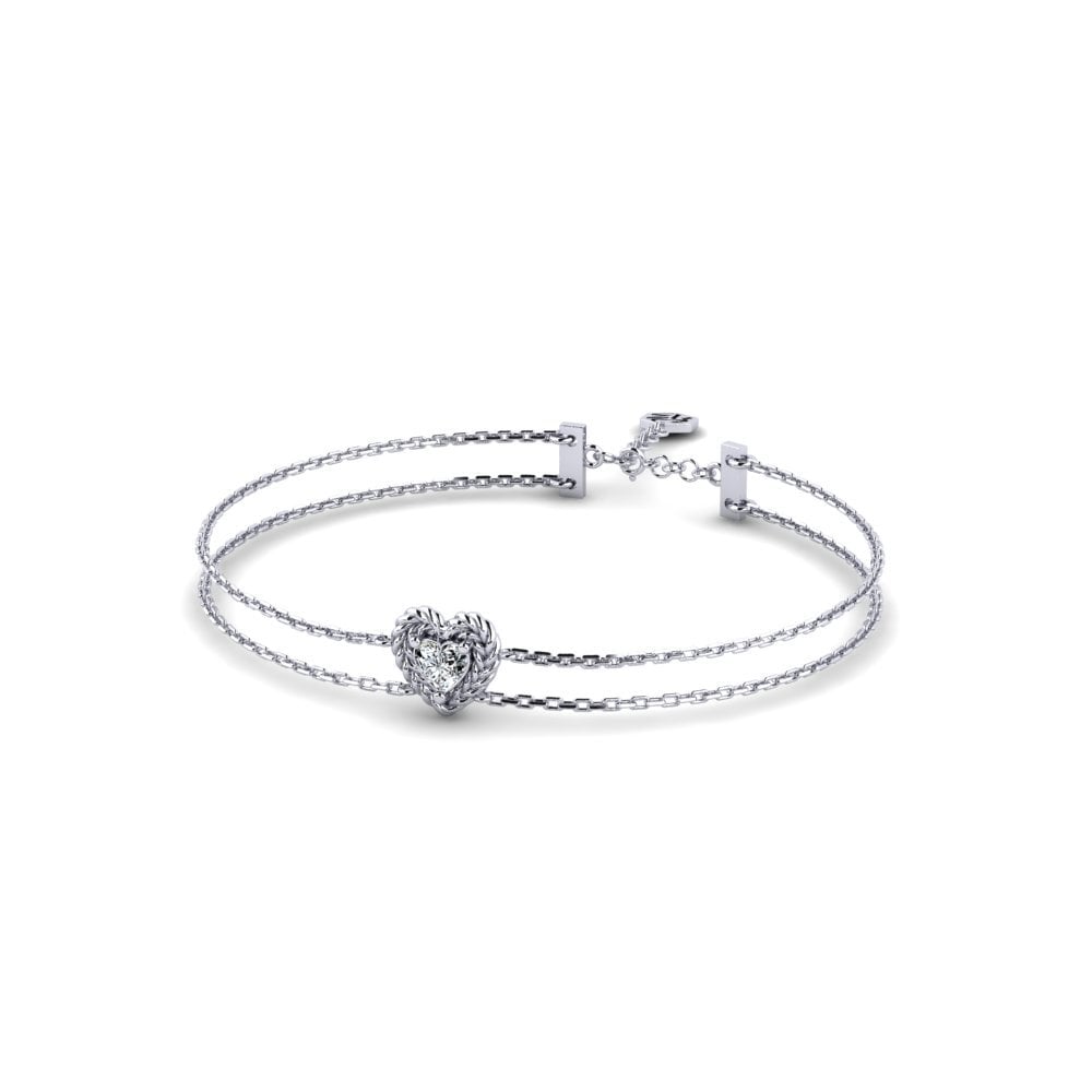 Platine 950 Zircone Bracelet pour femme Lechfrita