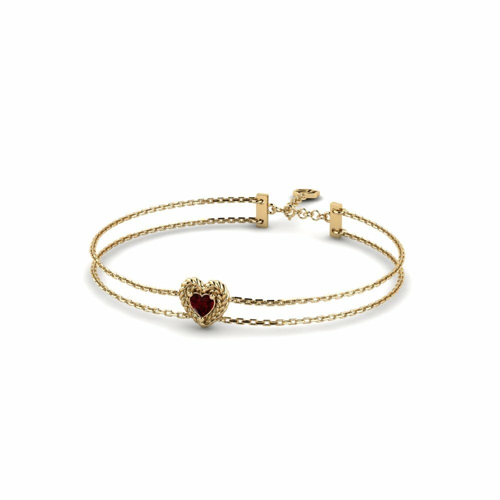 Pulsera de Mujer Lechfrita Granate