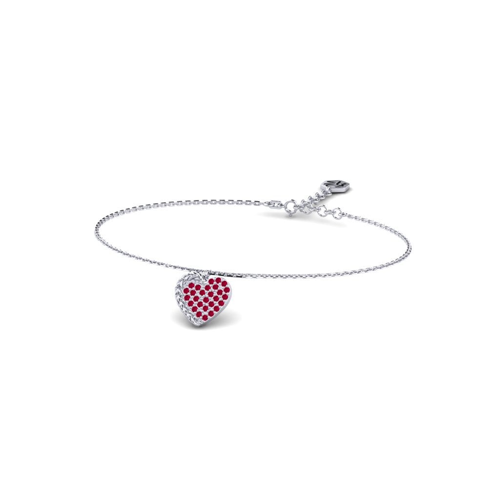 Palladium 950 Rubis Bracelet pour femme Mahalkita