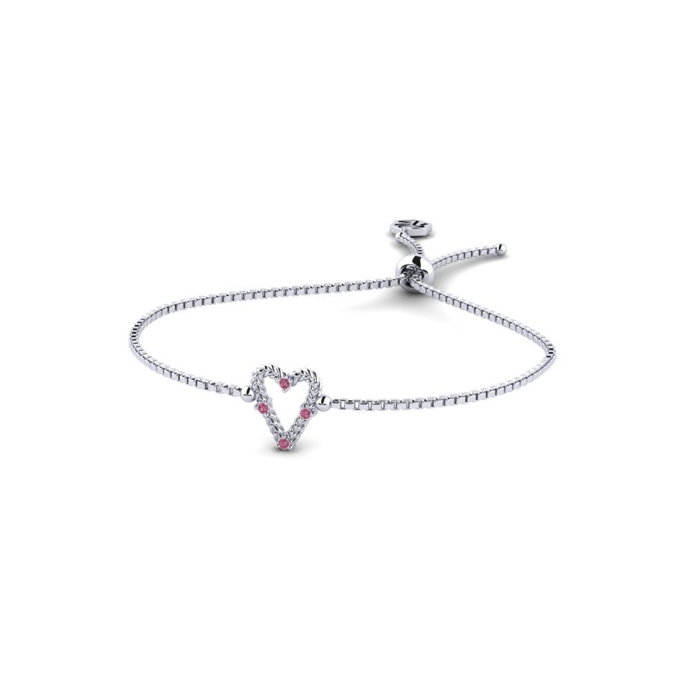Palladium 950 Grenat de Rhodolite Bracelet pour femme Mahalnga