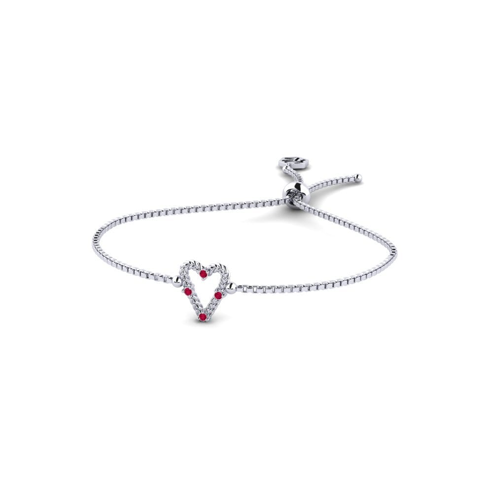 Palladium 950 Rubis Bracelet pour femme Mahalnga