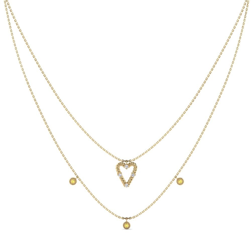 Yellow Sapphire Women's Necklace Maitea
