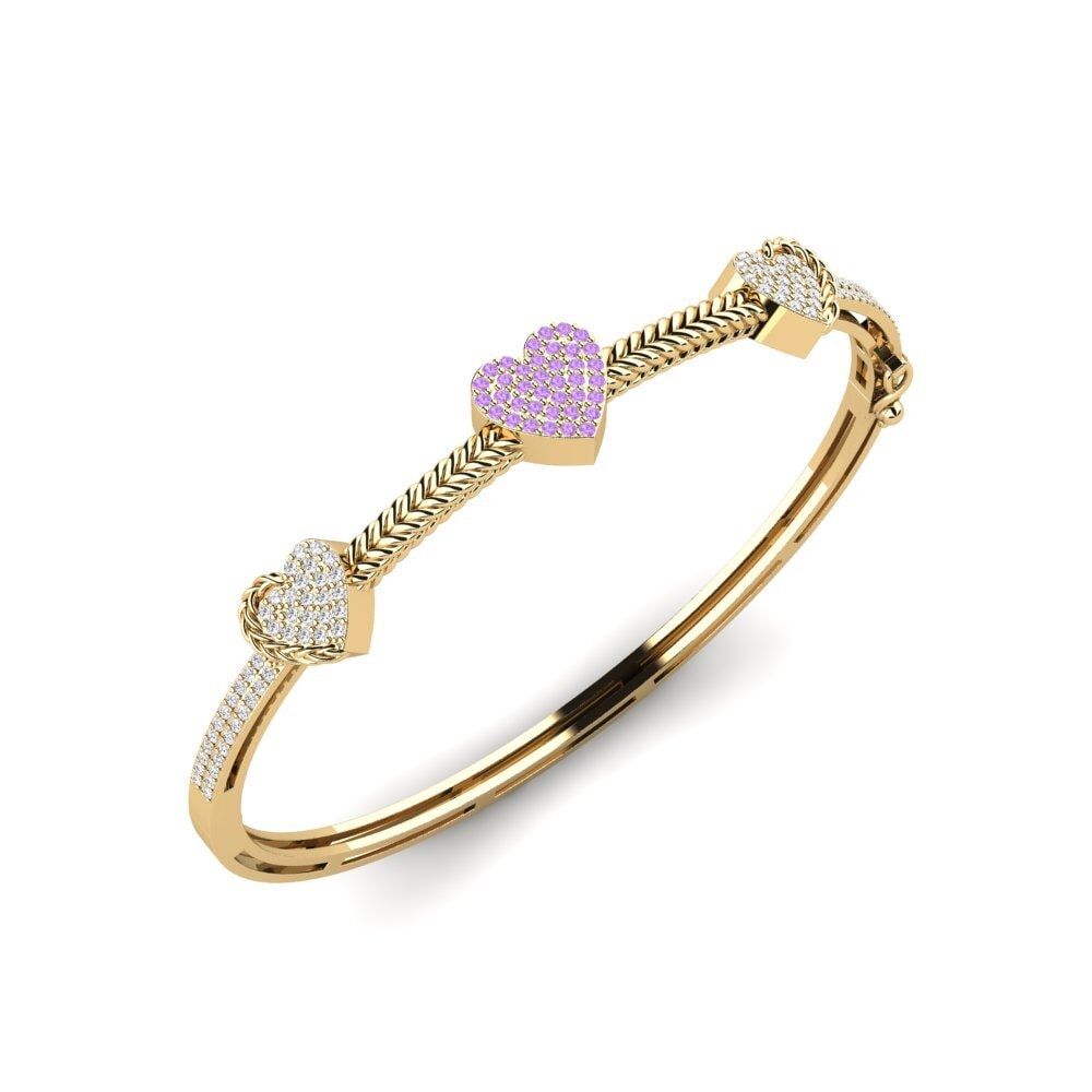 Améthyste Bracelet jonc femme Maitezaitut