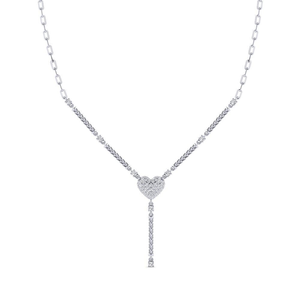 White gold lariat necklace hot sale