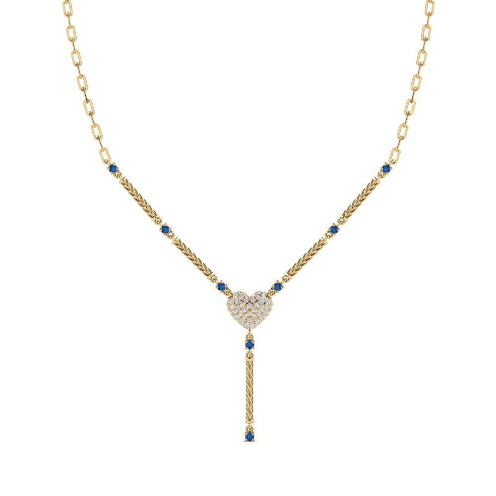 Dark Blue Zirconia Women's Necklace Mandazi