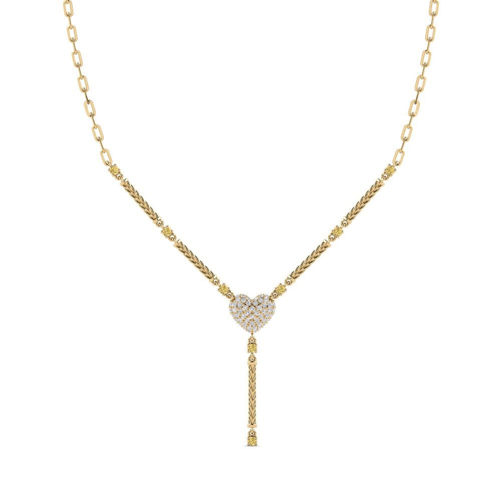 Yellow Diamond Women's Necklace Mandazi