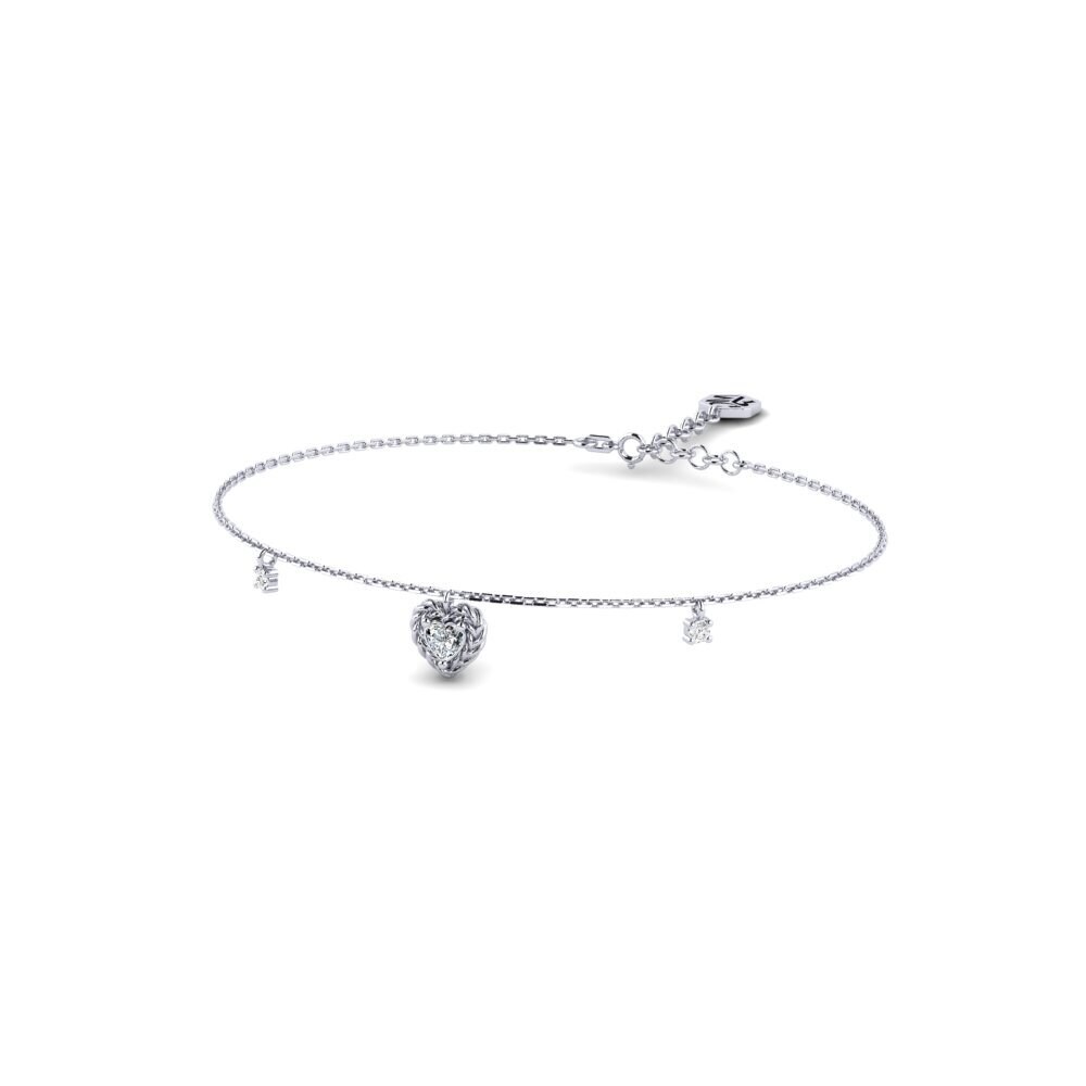 Platine 950 Zircone Bracelet pour femme Manseng