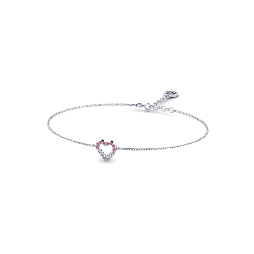 Palladium 950 Grenat de Rhodolite Bracelet pour femme Muridke