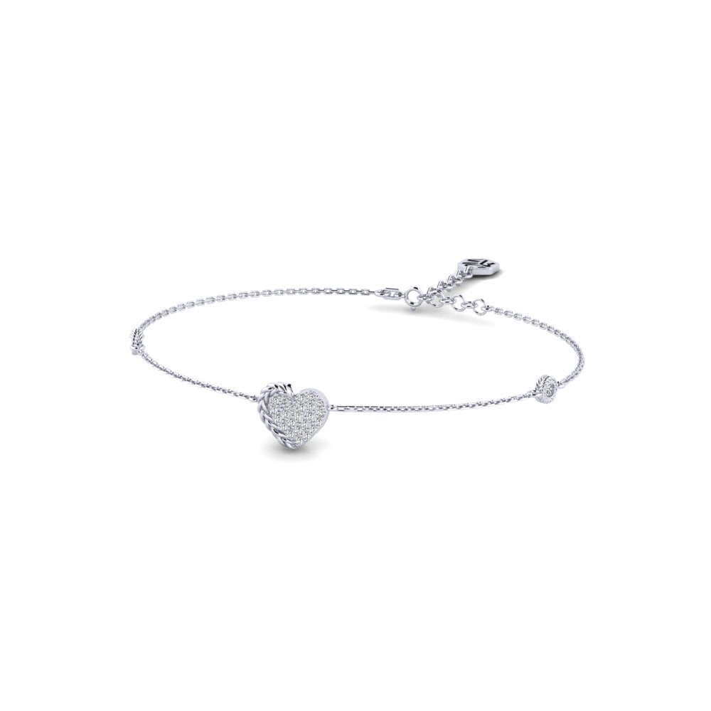 Platine 950 Zircone Bracelet pour femme Myliutave