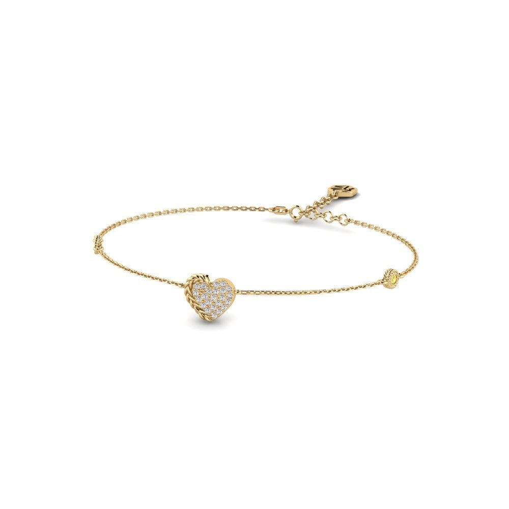 Saphir Jaune Bracelet pour femme Myliutave